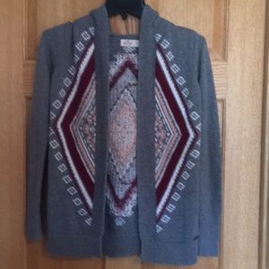 Hollister hooded opened sweater pattern design